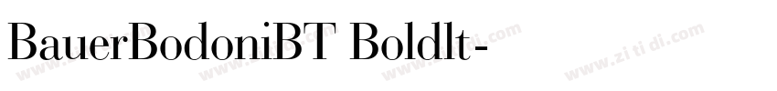 BauerBodoniBT Boldlt字体转换